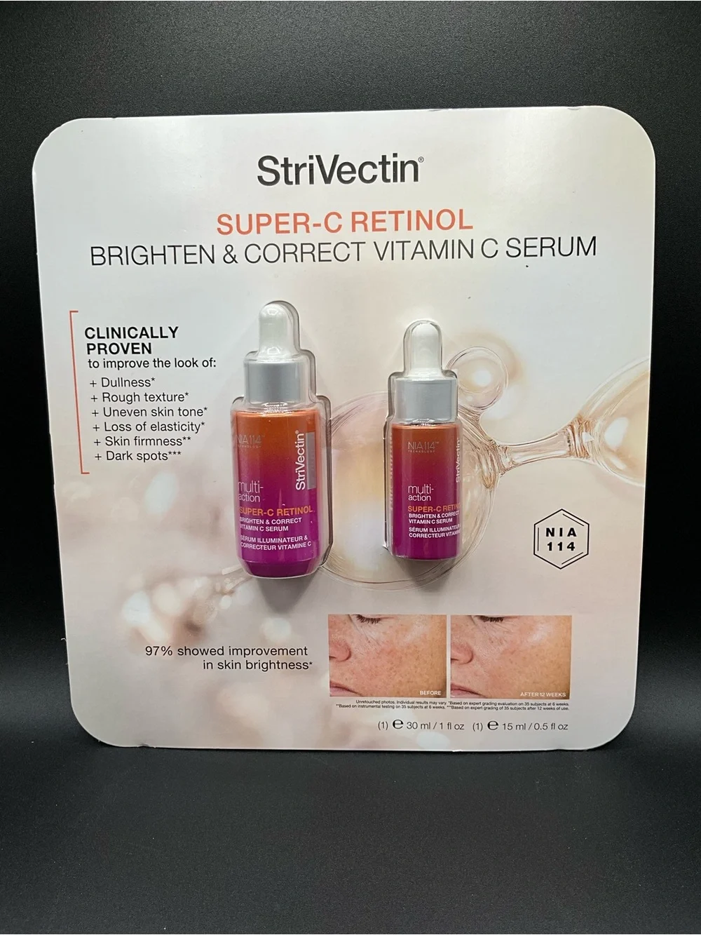 Strivectin super c retinol brighten and correct serum new duo pack